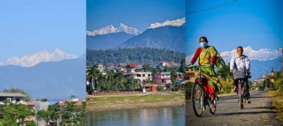 आहा ! चितवनबाटै देखियो मज्जाको हिमाल (हेर्नुस् तस्विर)