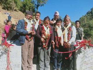 इच्छाकामनाको रिग्दिखोला स्थित हेपचेकमा झोलुङ्गे पुल निर्माण, गापा अध्यक्ष गुरुङद्वारा समुद्घाटन
