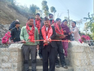 इच्छाकामनाको कालिखोलामा निर्मीत जाम्बाल खोला झोलुङ्गे पुल गापा उपाध्यक्ष श्रेष्ठद्वारा उद्घाटन