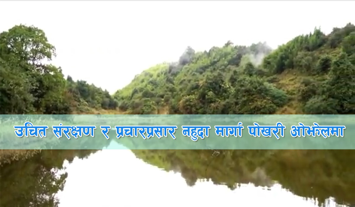 तेह्रथुमको छथर गाउँपालिकामा रहेको मार्गा पोखरी ओझेलमा 