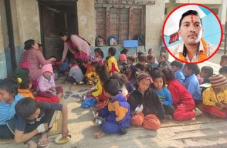 इच्छाकामना मन्दिरका अध्यक्ष बोहोराले जन्मदिनमा ३ विद्यालयका ६ सय  विद्यार्थीलाई खाजा खुवाए