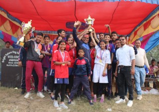 मेघौलीमा अन्तरबिद्यालय  दौड प्रतियोगिता सम्पन्न