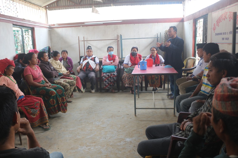 प्ये ल्हु संघ चितवनको 'जनगणनामा वोन धर्म लेखौ लेखाऔं' अभियान इच्छाकामनाको दारेचोकमा पुग्यो