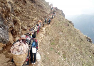 बझाङमा कोरोना महामारी बीच यार्सा सङ्कलन गर्न लेकतिर जानेको घुइँचो 