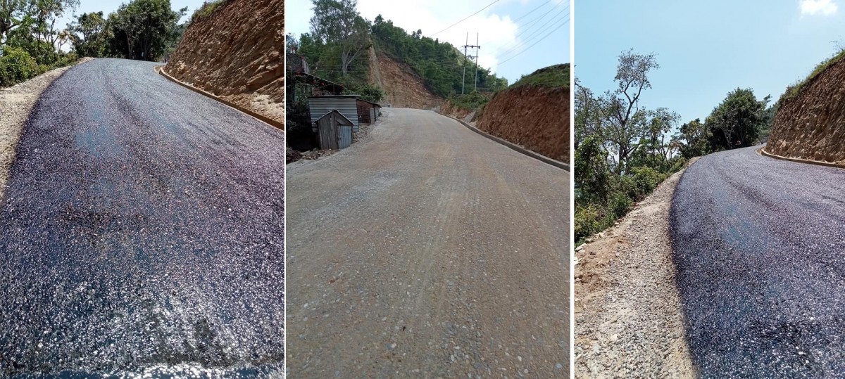 गोरखाको शहिद लखन गाउँपालिकामा पहिलो पटक धमाधम सडक कालोपत्रे हुदै