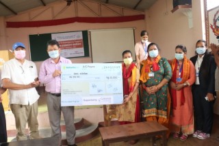 देवघाट गाउँपालिकाको कोभिड कोषमा हेफर इन्टरनेशनल नेपालको १५ लाख सहयोग