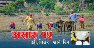 आज असार १५ः दहि चिउरा खाने दिन