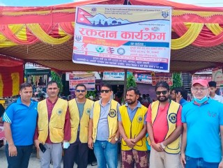 लायन्स क्लब लालबन्दी सेन्चुरीको आयोजनामा १ सय ६० जनाद्धारा रक्तदान