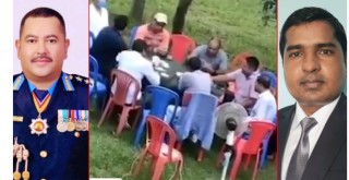 सर्लाहीका सिडिओ र प्रहरीका प्रमुखहरु सार्वजानिक स्थलमै तासमा मस्त, रक्षक नै भक्षक भएपछि नागरिक आश्चर्यमा