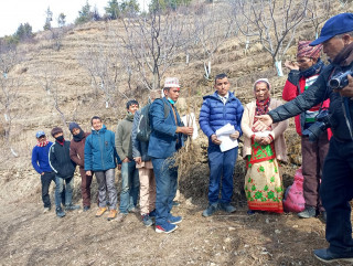शंकु खत्रीले ३२ हजार वर्गमिटरमा गरेको लोभलाग्दो स्याउ र ओखर खेती