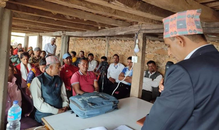 गोरखाको गण्डकी गाउँपालिकामा सार्वजनिक सुनुवाई कार्यक्रम