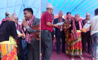 संविधान दिवसमा धादिङको बेनिघाट रोराङ गाउँपालिकाद्वारा शहिद परिवार र उत्कृष्ट कर्मचारीलाई सम्मान