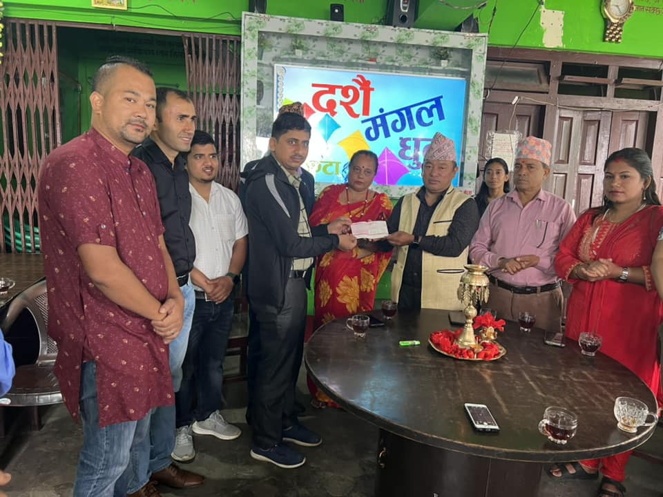 पत्रकार महासंघ गोरखाको भबन बनाउन शहिद लखन गाउँपालिकाको २ लाख सहयोग