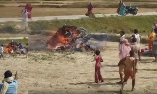 जनकपुरमा साधुको निधनपछि उनकै चितामा हाम फालेर चेलाले गरे आत्मदाह