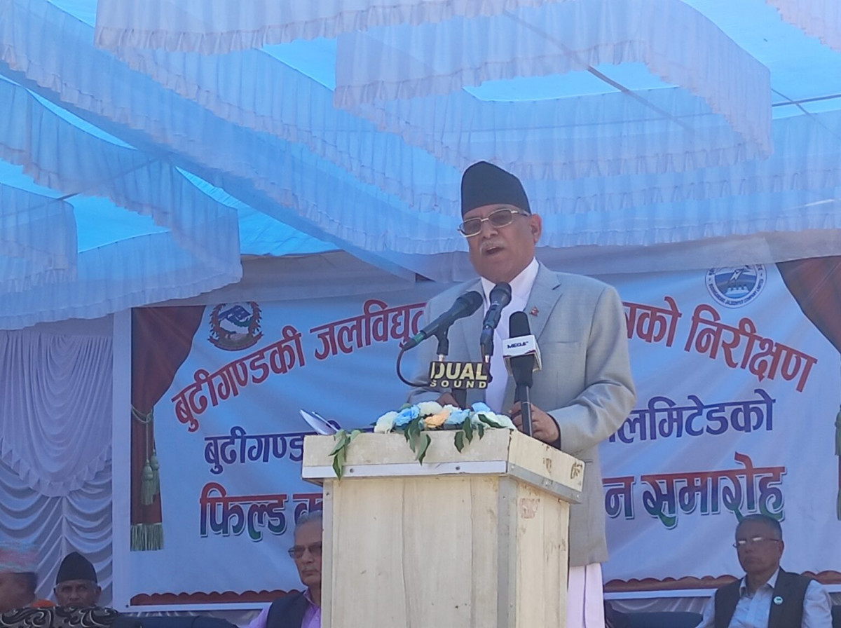 बुढीगण्डकी आयोजना निर्माणको काममा ढिलाइ गर्ने छुट छैन : प्रधानमन्त्री प्रचण्ड