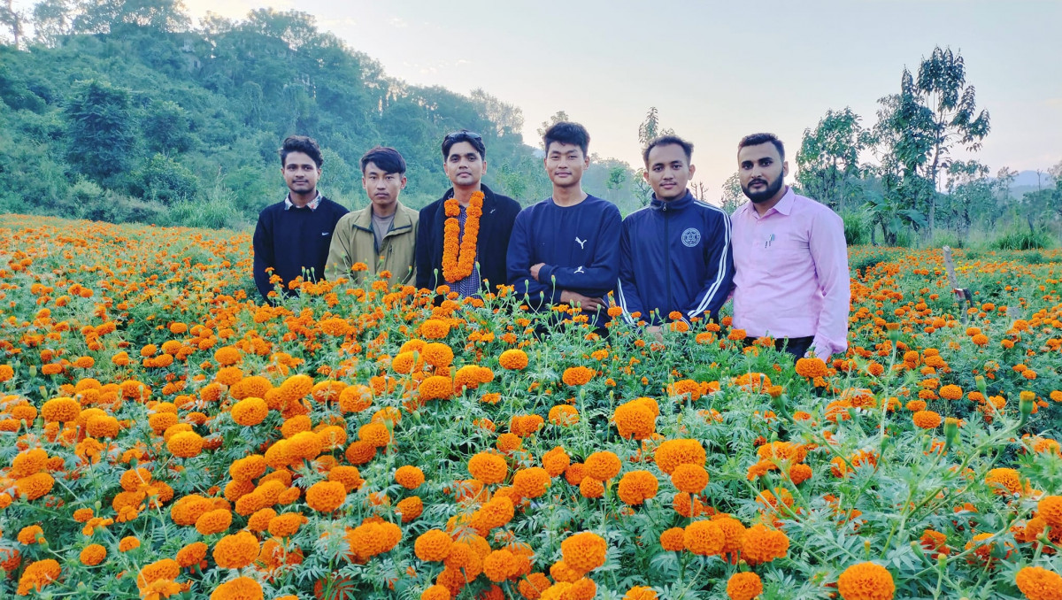 पढ्दै कमाउँदै : आँबुखैरेनीका विद्यार्थी फूलखेतीमा रमाउँदै