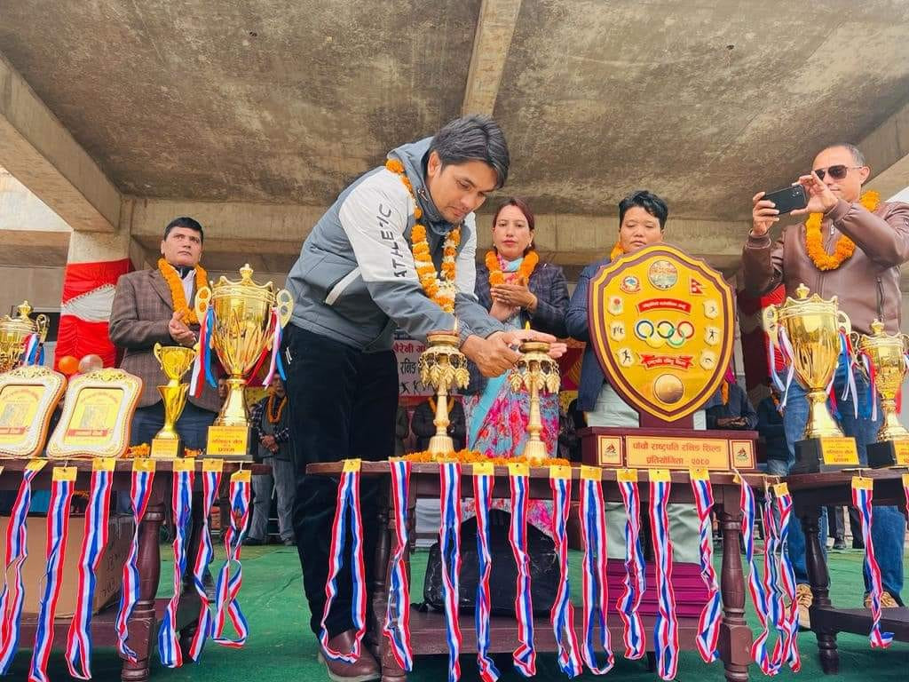 आँबुखैरेनी गाउँपालिका स्तरीय पाँचौं राष्ट्रपति रनिङ शिल्ड प्रतियोगिता सुरु