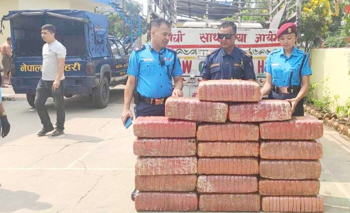 चितवनको राप्तीबाट १५० किलो गाँजा बरामद