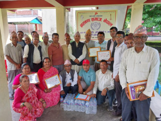 तनहुँको आँबुखैरेनीमा बाह्मण समाजद्वारा प्रशिक्षण