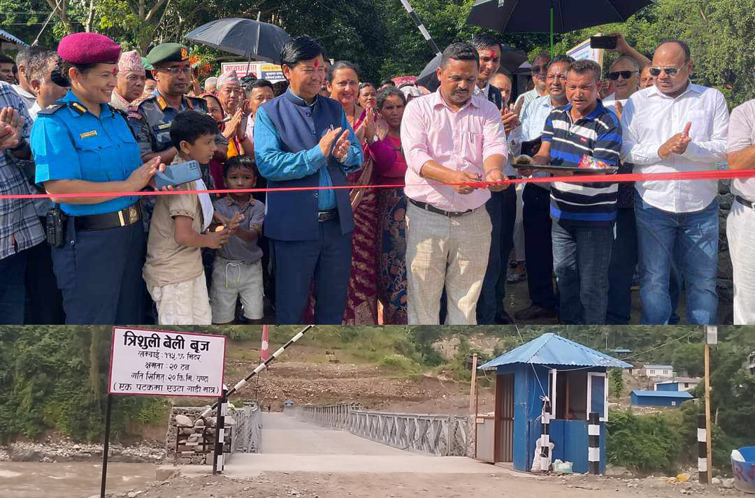 इच्छाकामनाको चुमखोलामा बेलिब्रिज निर्माण, गोरखाको शहिद लखन र गण्डकी गाउँपालिकावासीलाई आवतजावतमा सहज बन्दै