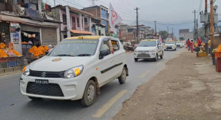 बन्दीपुर भ्रमण वर्ष घोषणाको पूर्वसन्ध्यामा ट्याक्सी र्‍याली