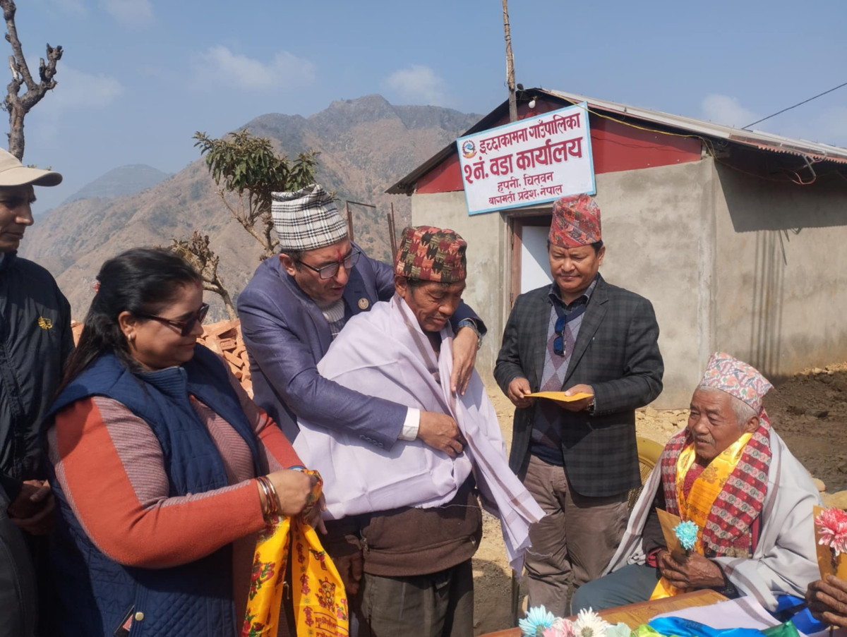 इच्छाकामना गाउँपालिकाद्वारा सहिद परिवारलाई नगद सहित सम्मान