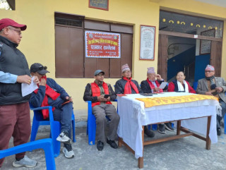 विश्व शान्तिका लागि बुटवलमा कङ्ग्युर पाठ वाचन हुँदै