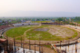 गौतमबुद्ध अन्तरराष्ट्रिय क्रिकेट रङ्गशालाको काम २० प्रतिशत सम्पन्न