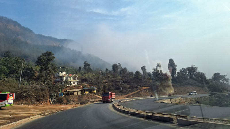 मुग्लिन पोखरा सडक विस्तारः पश्चिम खण्डमा ५३ प्रतिशत काम सकियो
