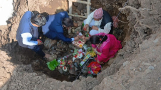 बागमतीका वनमन्त्री कृष्ण सिलवालद्वारा कालीखोला स्थित देवी भञ्ज्याङ आविको विद्यालय भवन शिलान्यास
