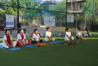 आँबुखैरेनीमा पनि ११ औं अन्तर्राष्ट्रिय योग दिवस मनाईयो