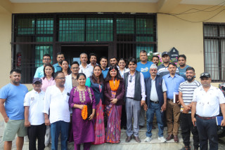 आँबुखैरेनीमा संघीय मामिला मन्त्री न्यौपानेको भव्य स्वागत