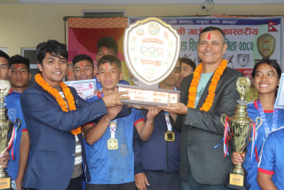 आँबुखैरेनी पालिका स्तरीय सातौँ राष्ट्रपति रनिङ शिल्ड प्रतियोगिताको उपाधि रामशाह माविलाई