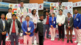 कोरियन एम्बासडर अन्तराष्ट्रिय तेक्वान्दोमा भरतपुरका विवेक र बिक्रमलाई स्वर्ण, जस्मिनलाई कास्य 