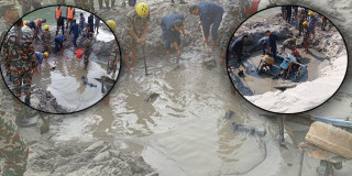 त्रिशूली बगरमा बस उत्खनन आज तेस्रो दिन पनि जारी