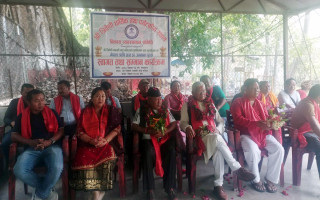 मुग्लिन पारि त्रिवेणी माई प्राङ्गणमा साँस्कृतिविद् प्राज्ञ डा. जगमान गुरुङलाई स्वागत, मन्दिरको गुरुयोजनाबारे छलफल