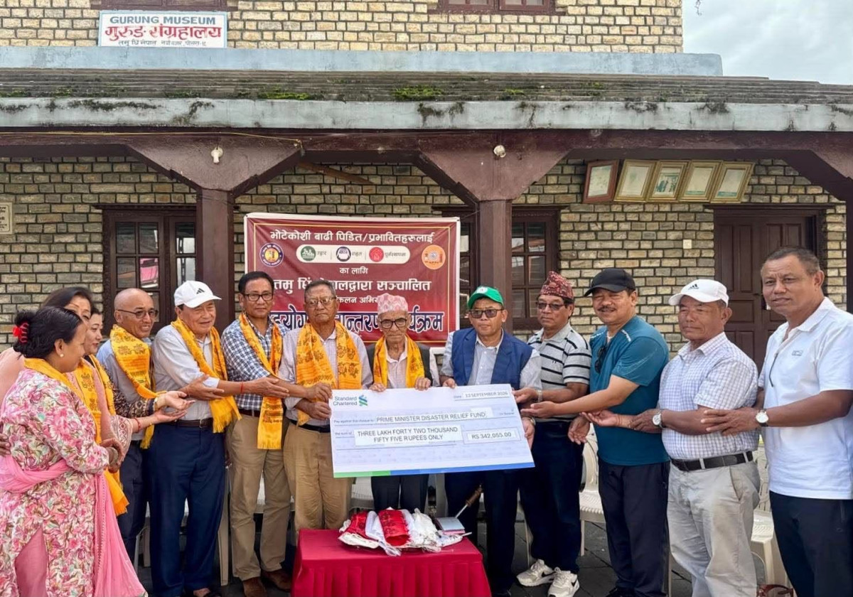 दीप हाउजिङका तमु परिवारले भेटेकोशी बाढी पीडितका लागि ३ लाख ४२ हजार राहत